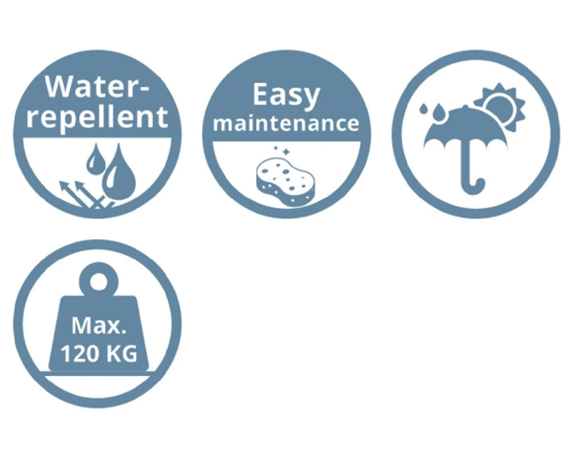 London Hang-ei Wicker Grijs - 129 X 105 X 186 Cm - Afbeelding 4